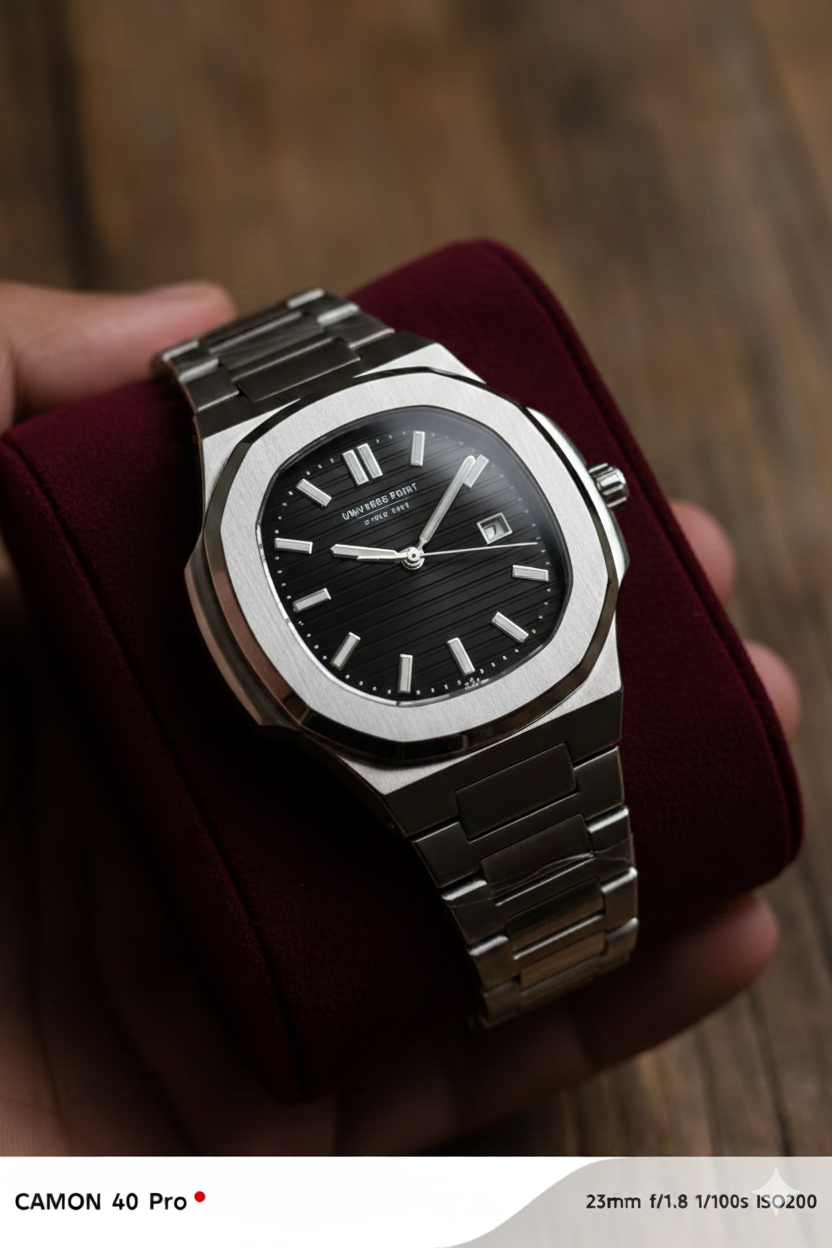 Bestwin Silver & Black Watch