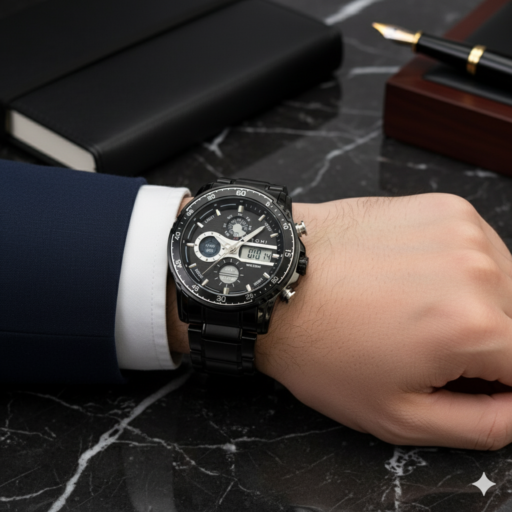 Tomi 1888 Full Black Sports Watch