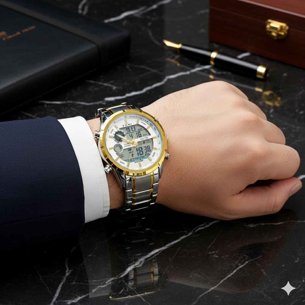 Tomi 1883 Three Tone Sports Watch