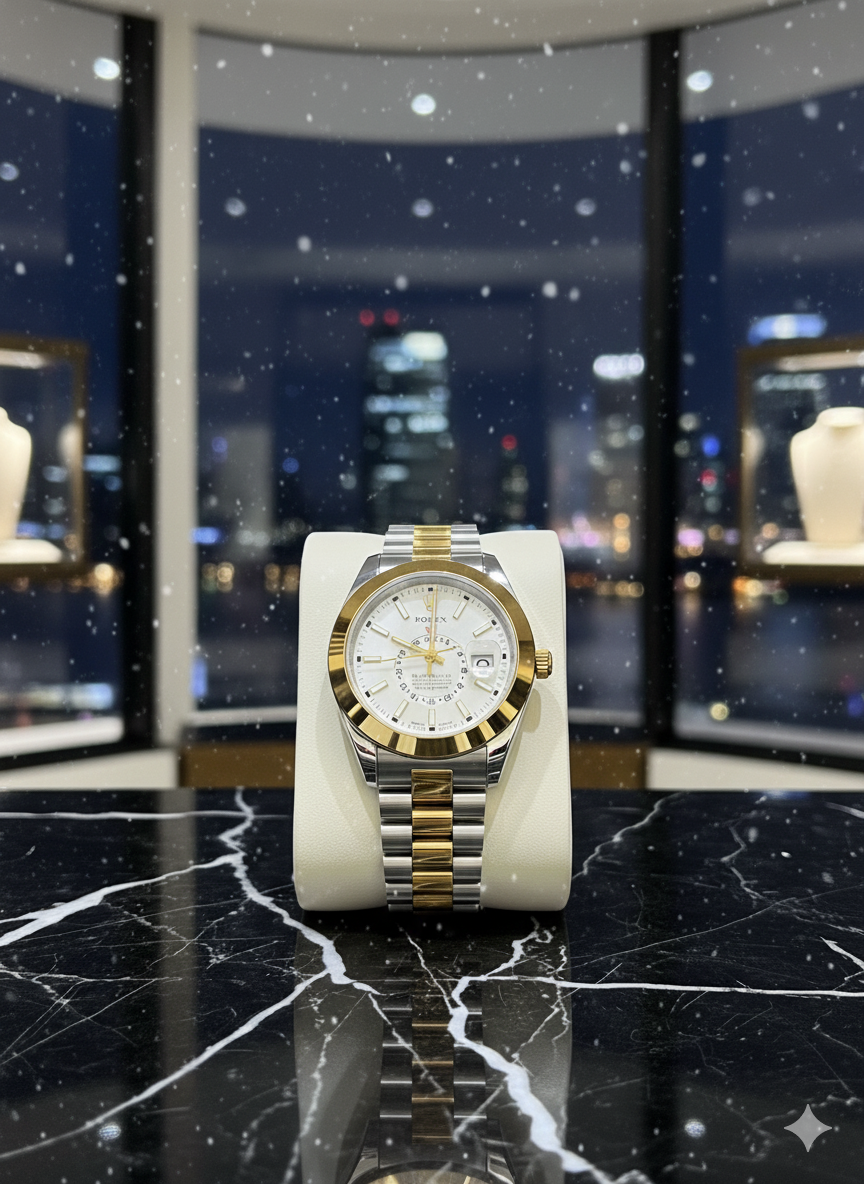 Rolex 1461 Golden, Silver & White Watch