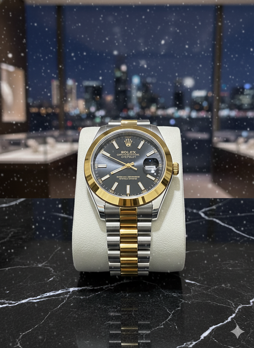 Rolex 1451 Golden, Silver & Black Watch