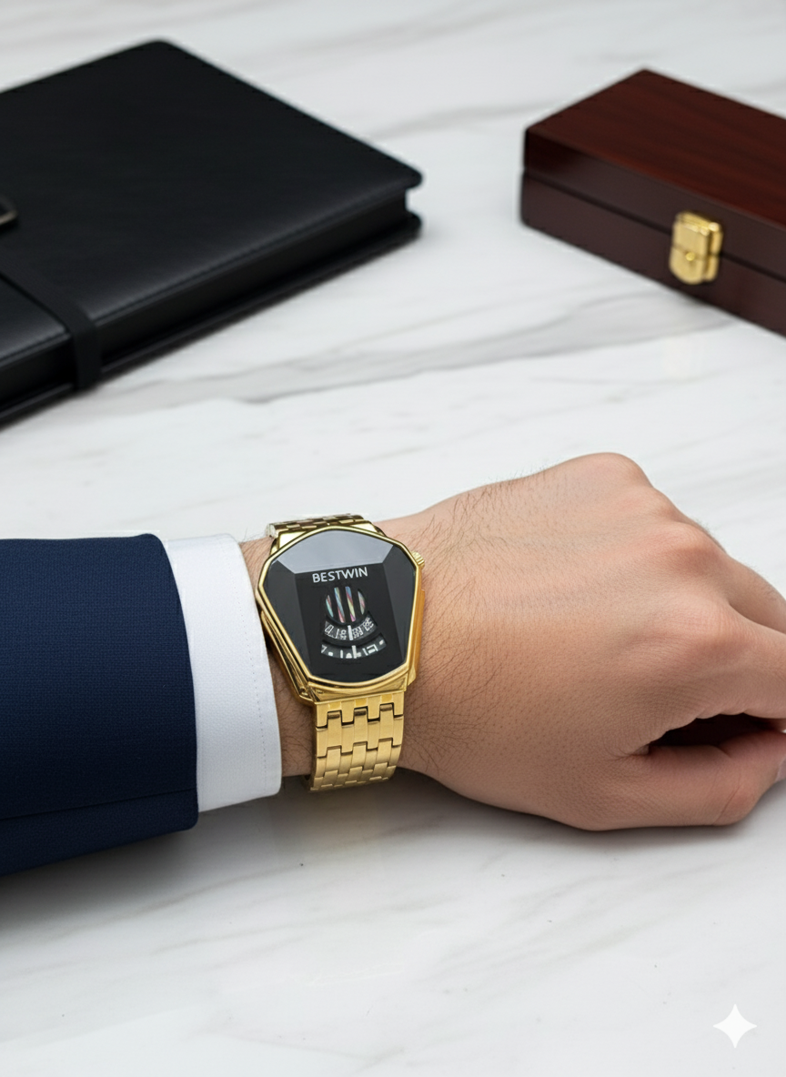 Bestwin Golden & Black watch