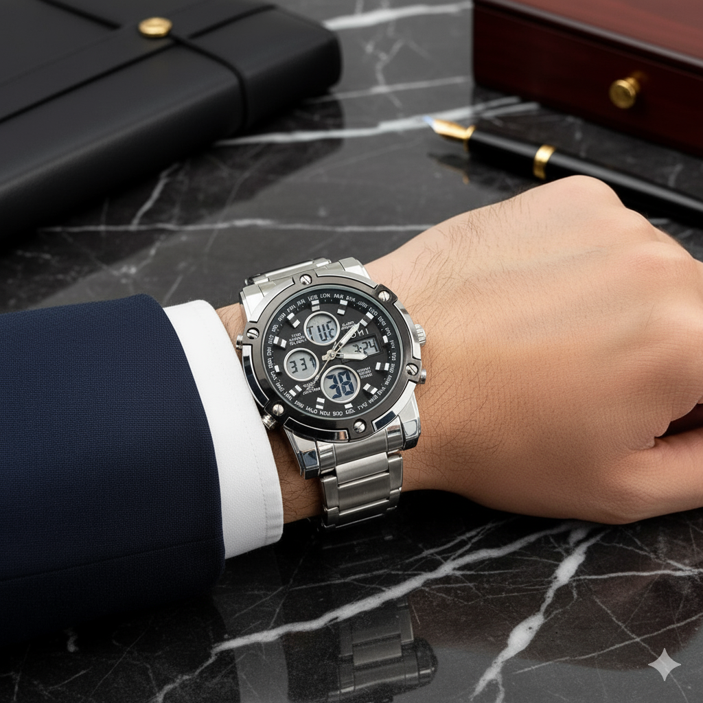 Tomi Silver & Black Watch