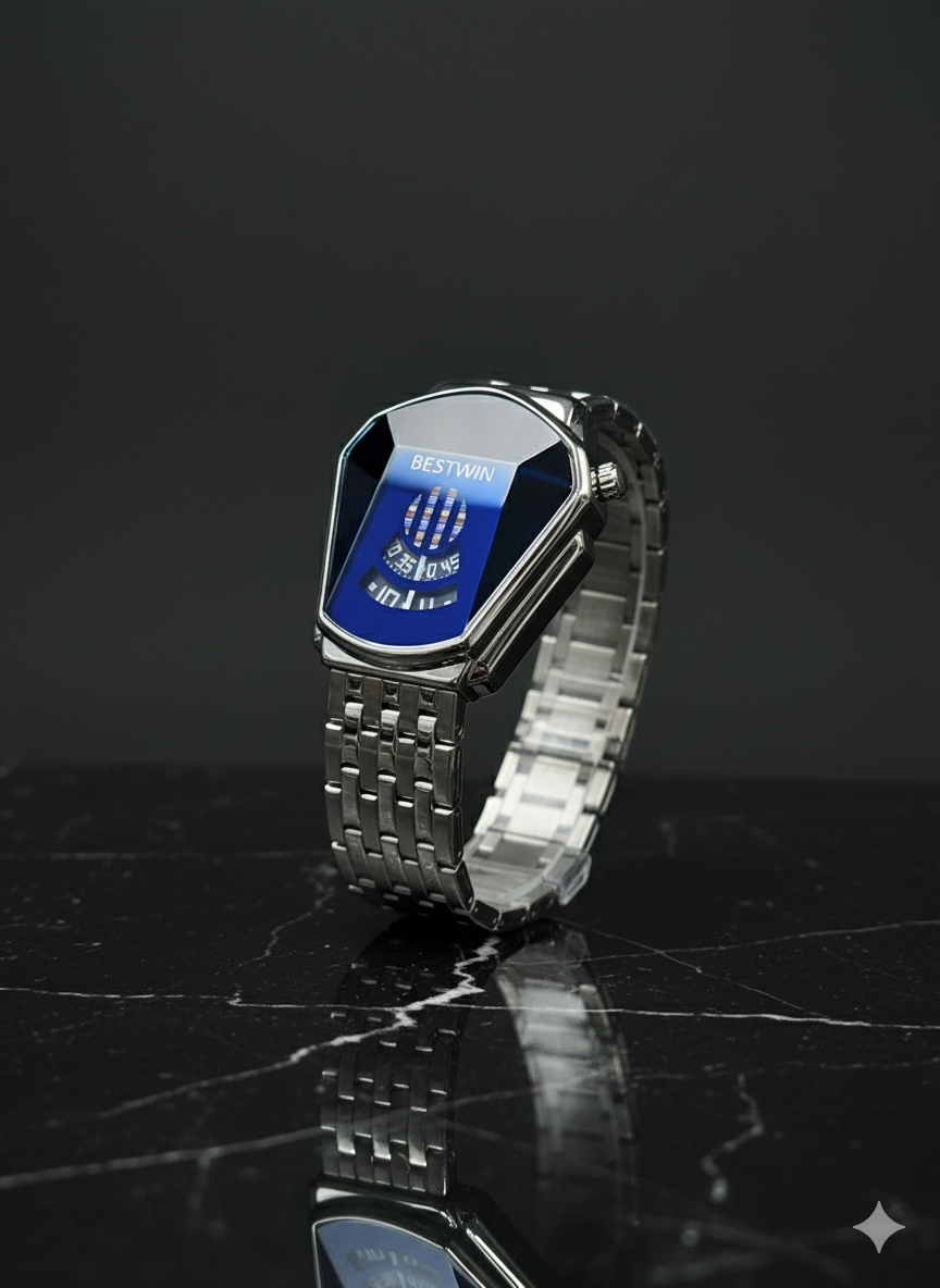 Bestwin Silver & Blue watch