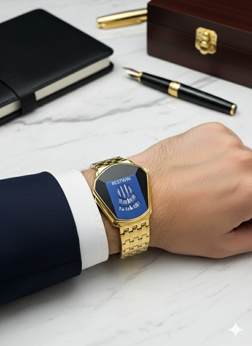 Bestwin Golden & Blue Watch
