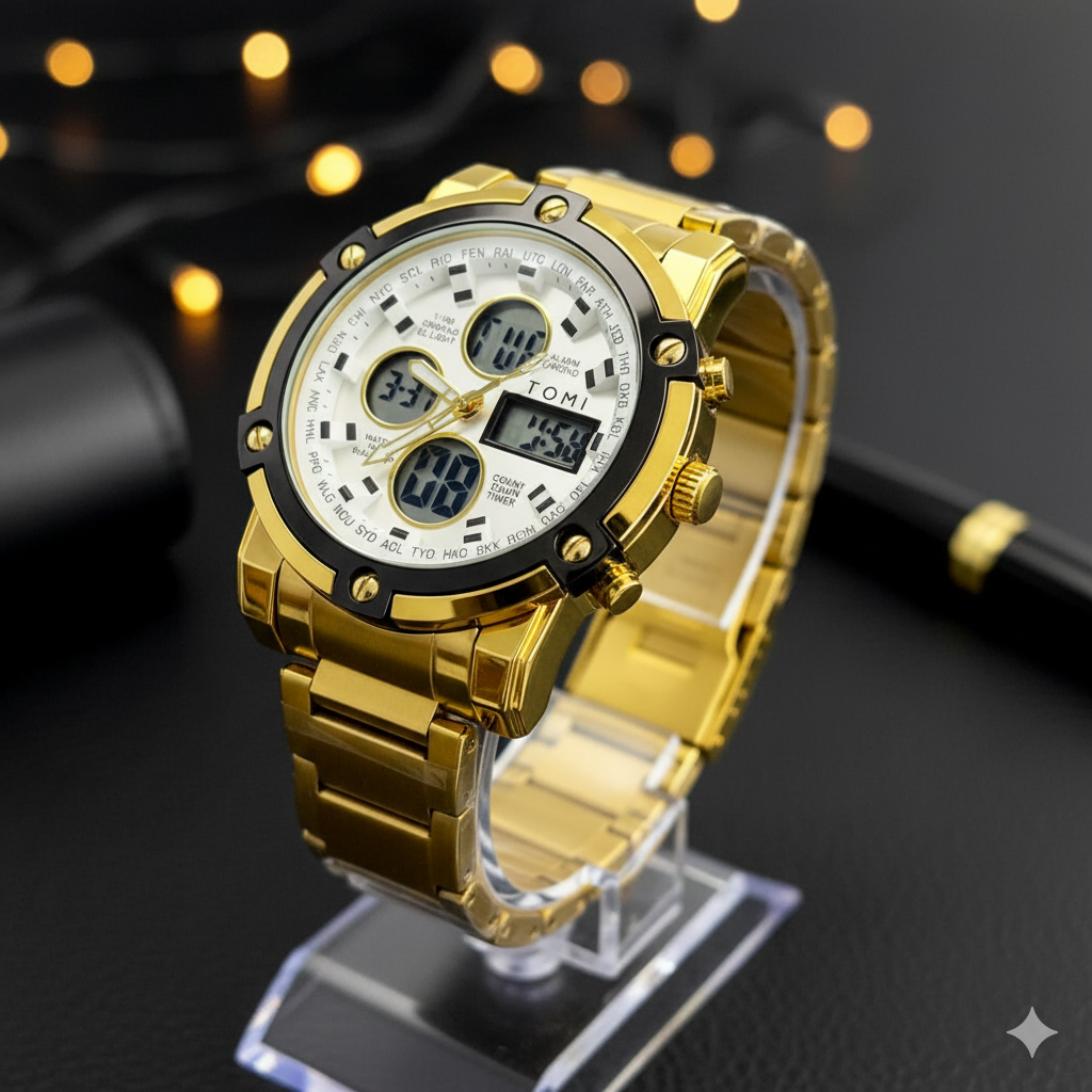 Tomi Golden & White Watch
