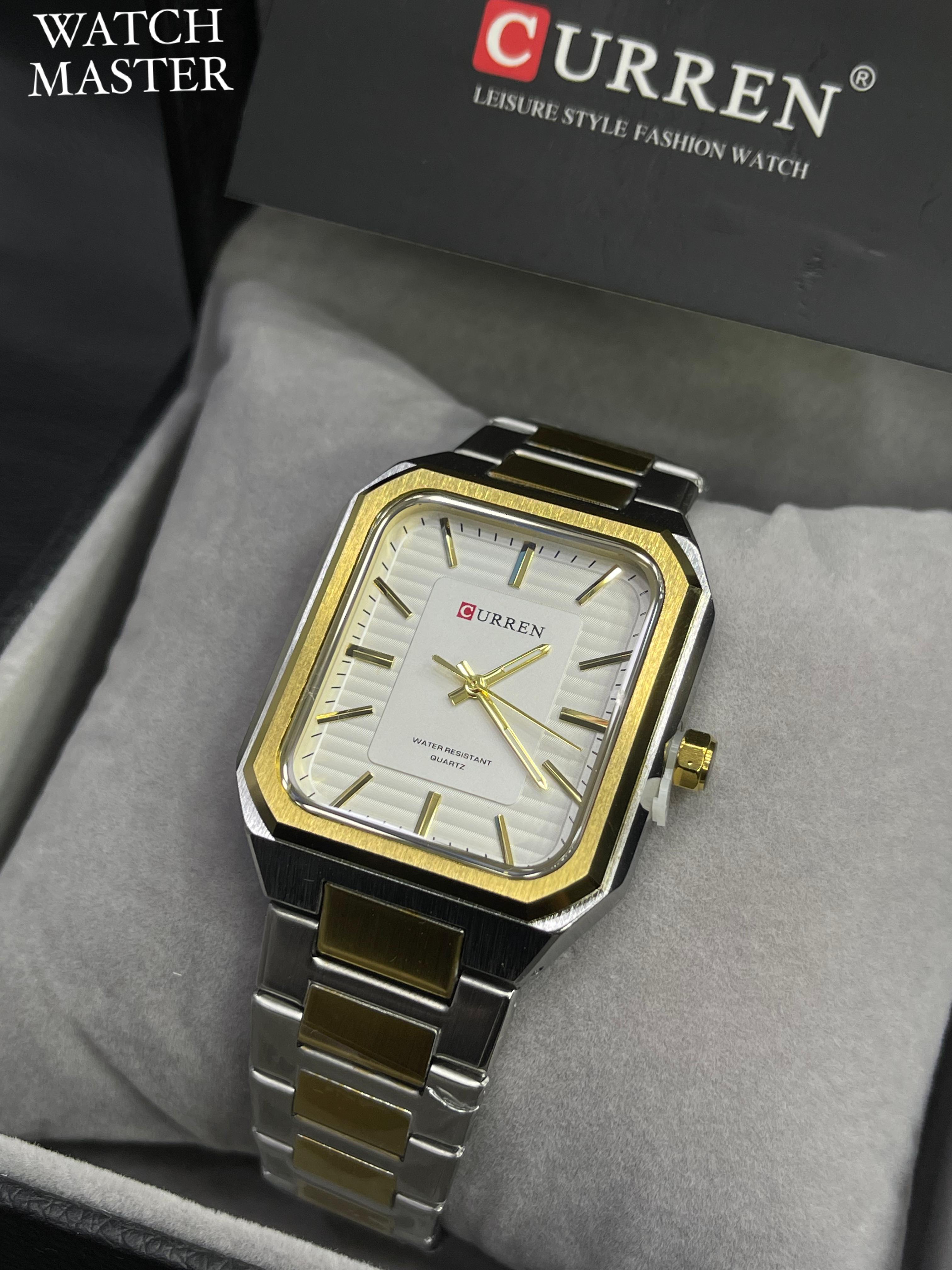 Curren Golden & White Watch