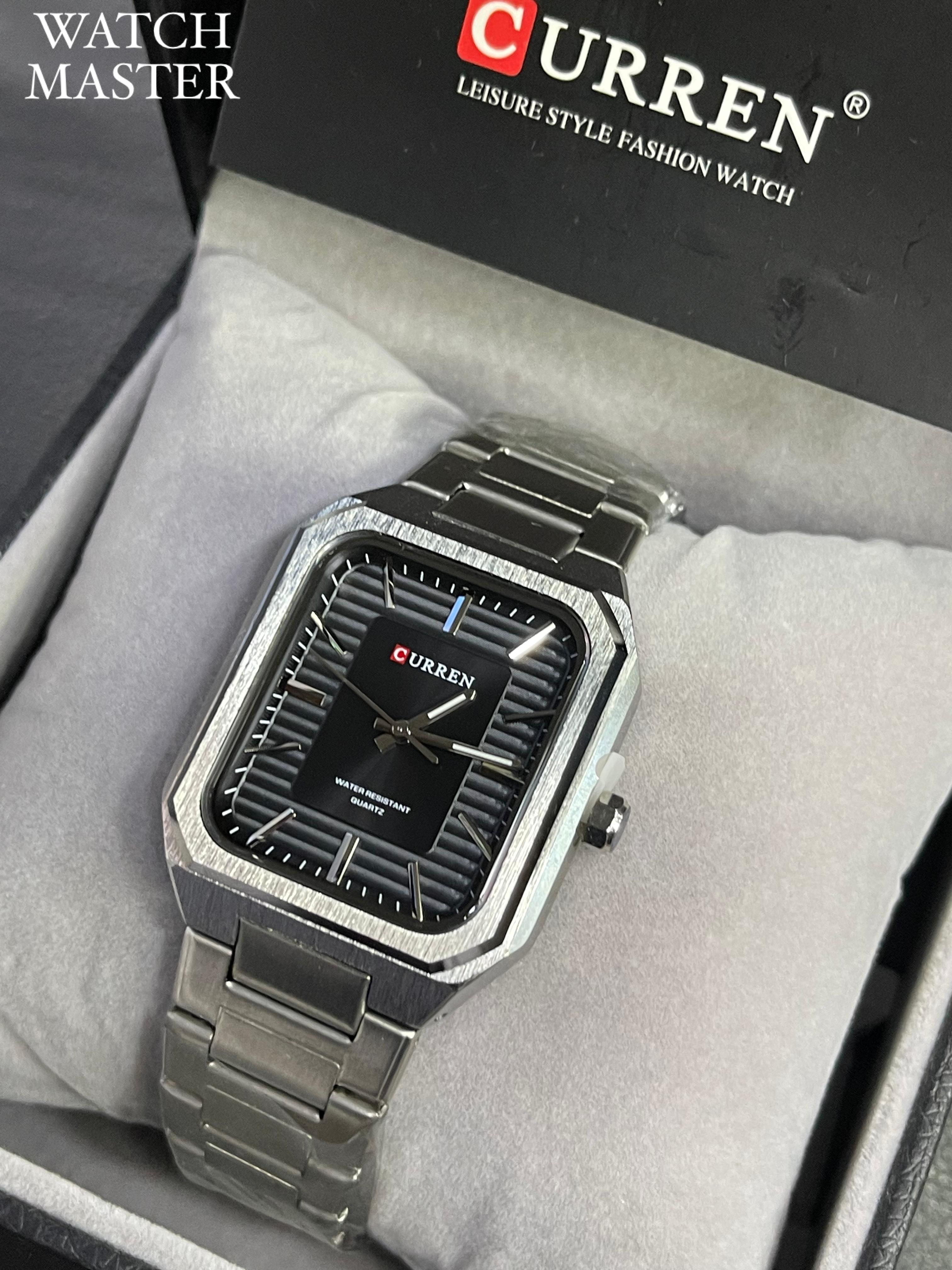 Curren Silver & Black Watch