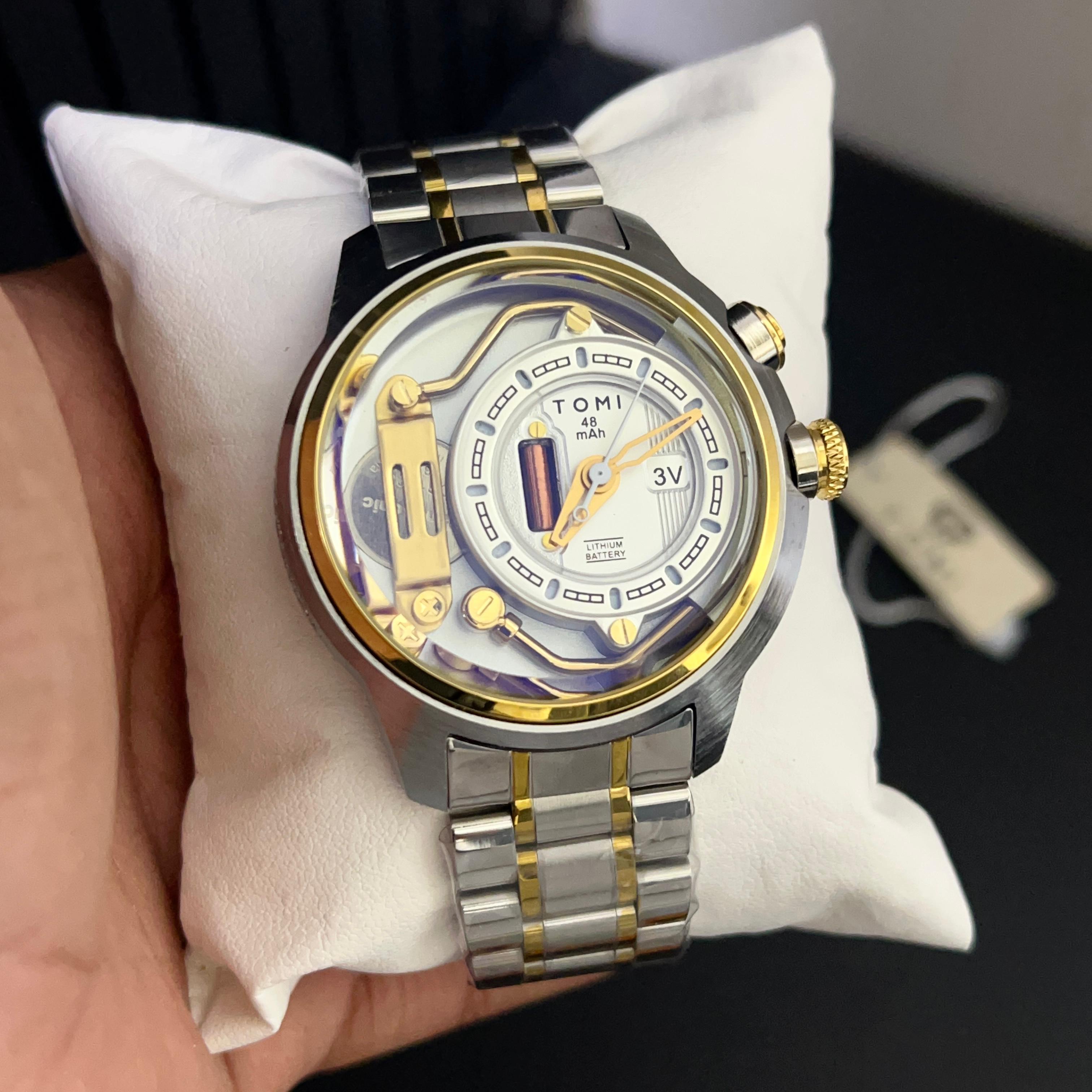 Tomi 1980 Silver & Blue Watch