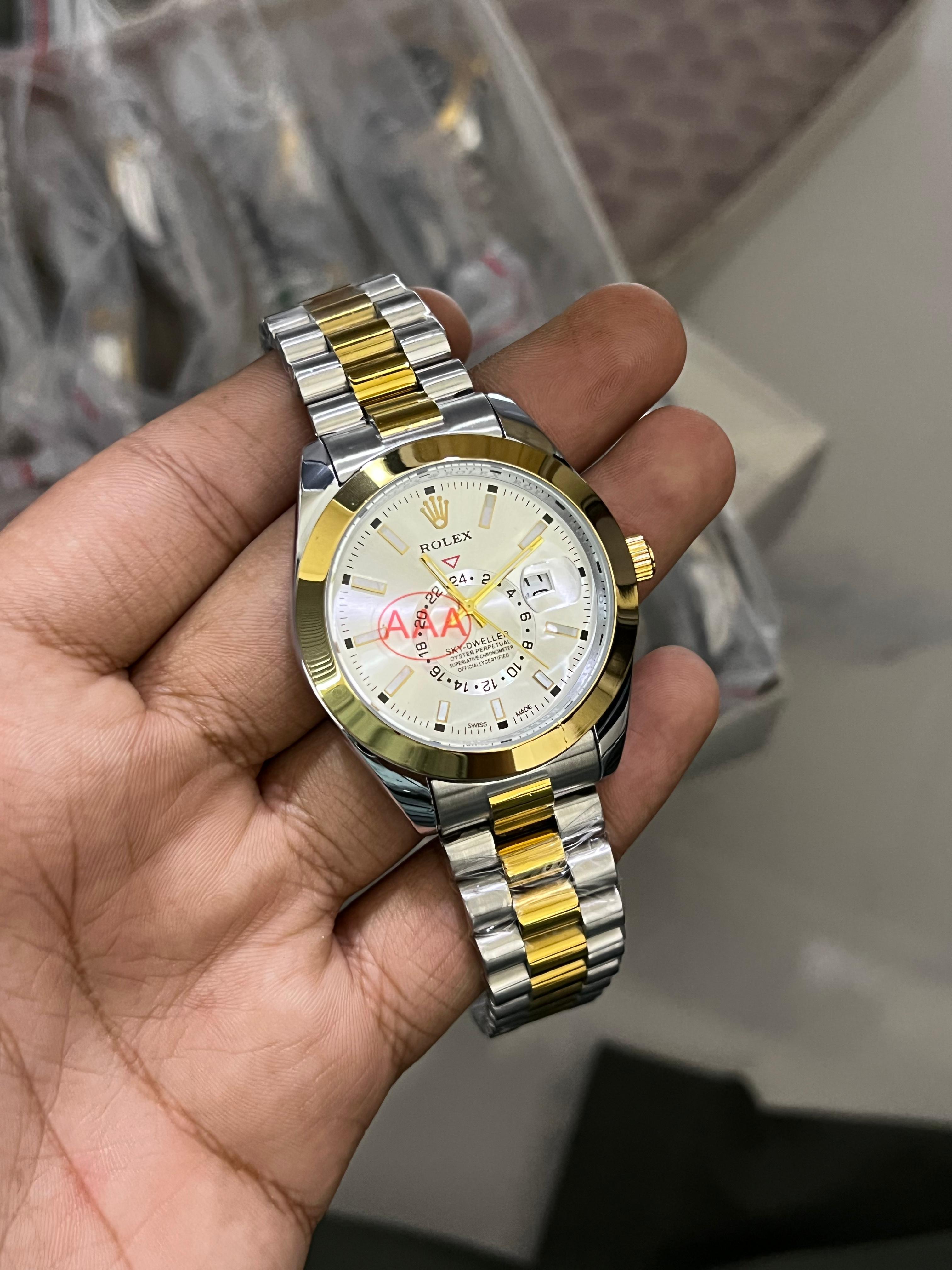 Rolex 1461 Golden, Silver & White Watch