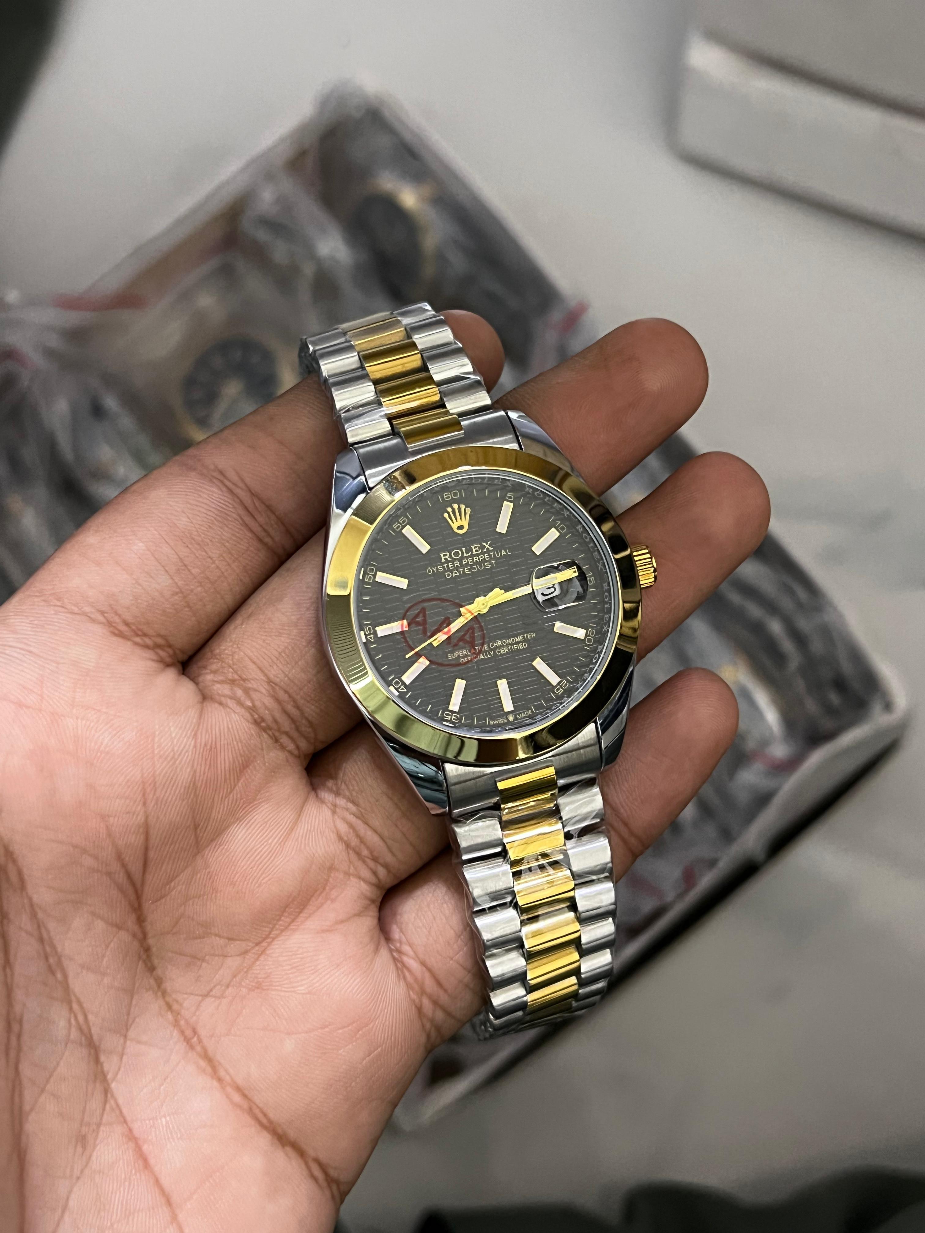 Rolex 1451 Golden, Silver & Black Watch