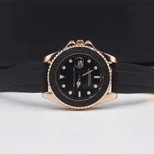 Rolex Rotating Dial Black & Golden Watch