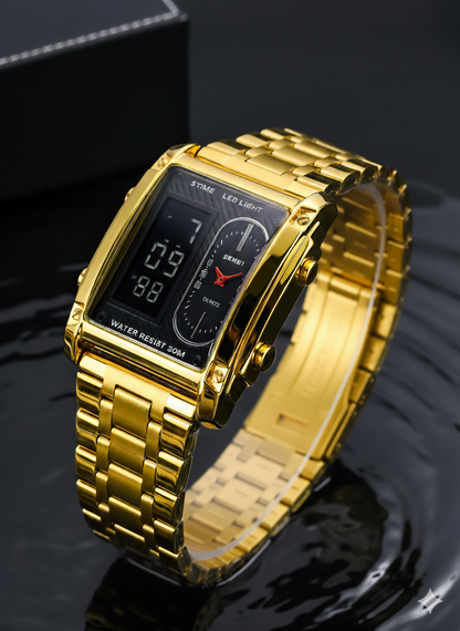 Skmei 1550 Golden &amp; Black Watch