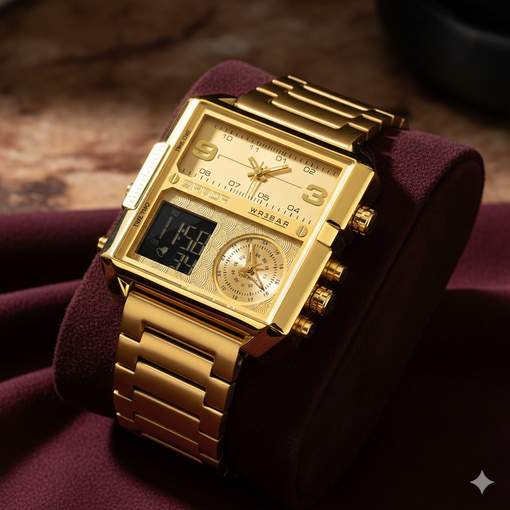 Sanda 6023 Golden Watch