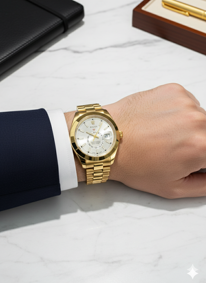 Rolex Golden &amp; White Watch