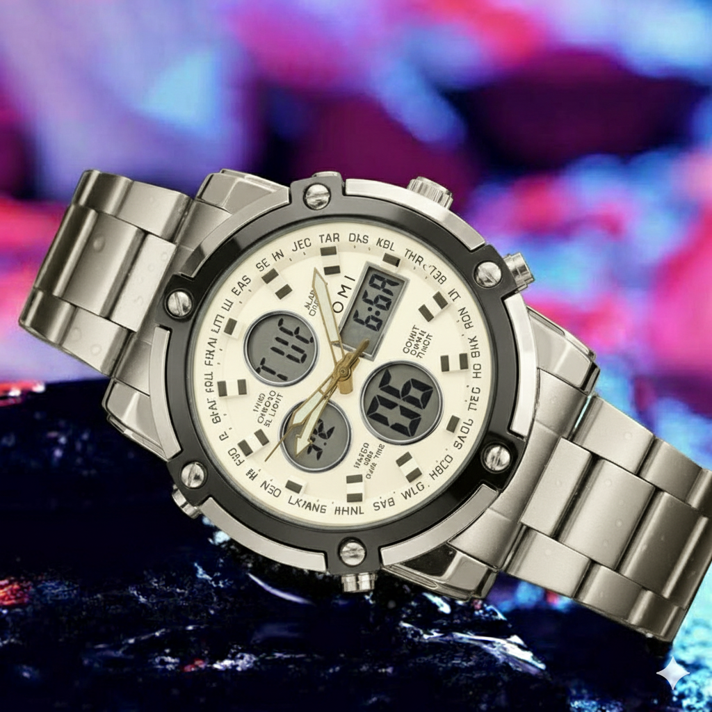 Tomi Silver &amp; White Wtach