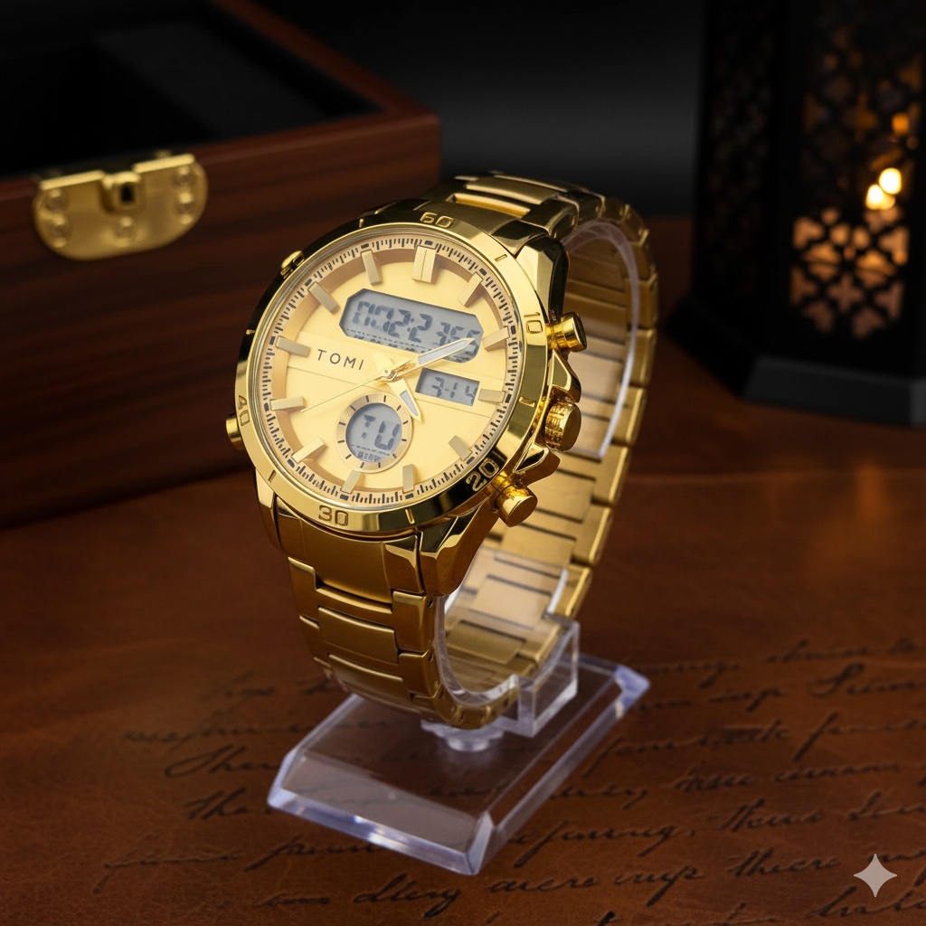 Tomi 1681 Golden Sports Watch