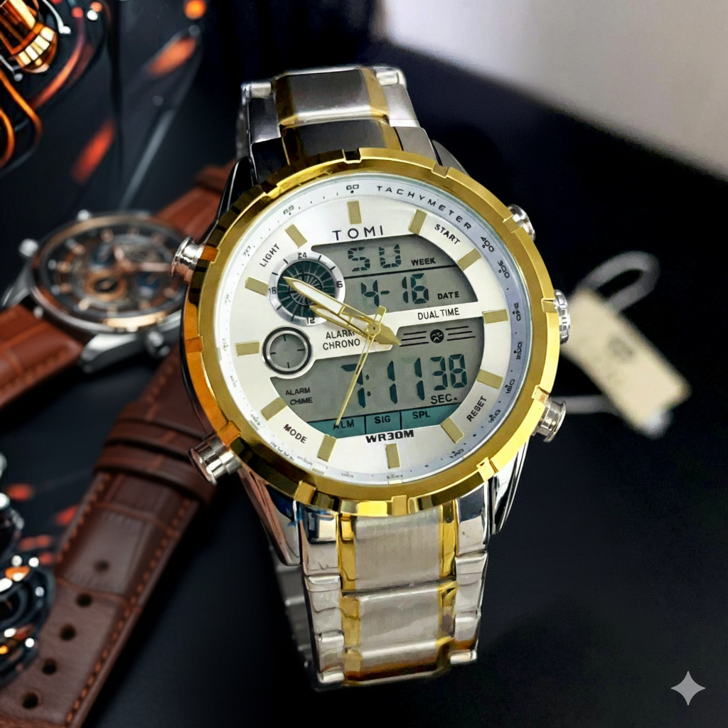 Tomi 1883 Three Tone Sports Watch
