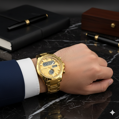 Tomi 1681 Golden Sports Watch