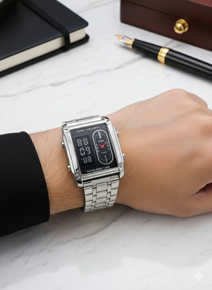 Skmei 1550 Silver Black