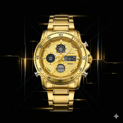 Tomi 1581 Golden Sports Watch