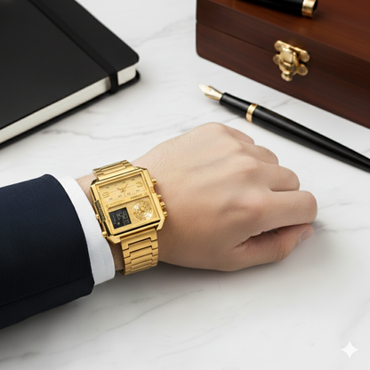 Sanda 6023 Golden Watch