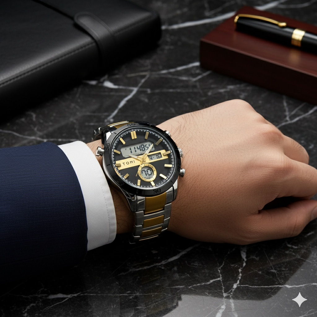 Tomi Sport Watch 1685 Three Tone