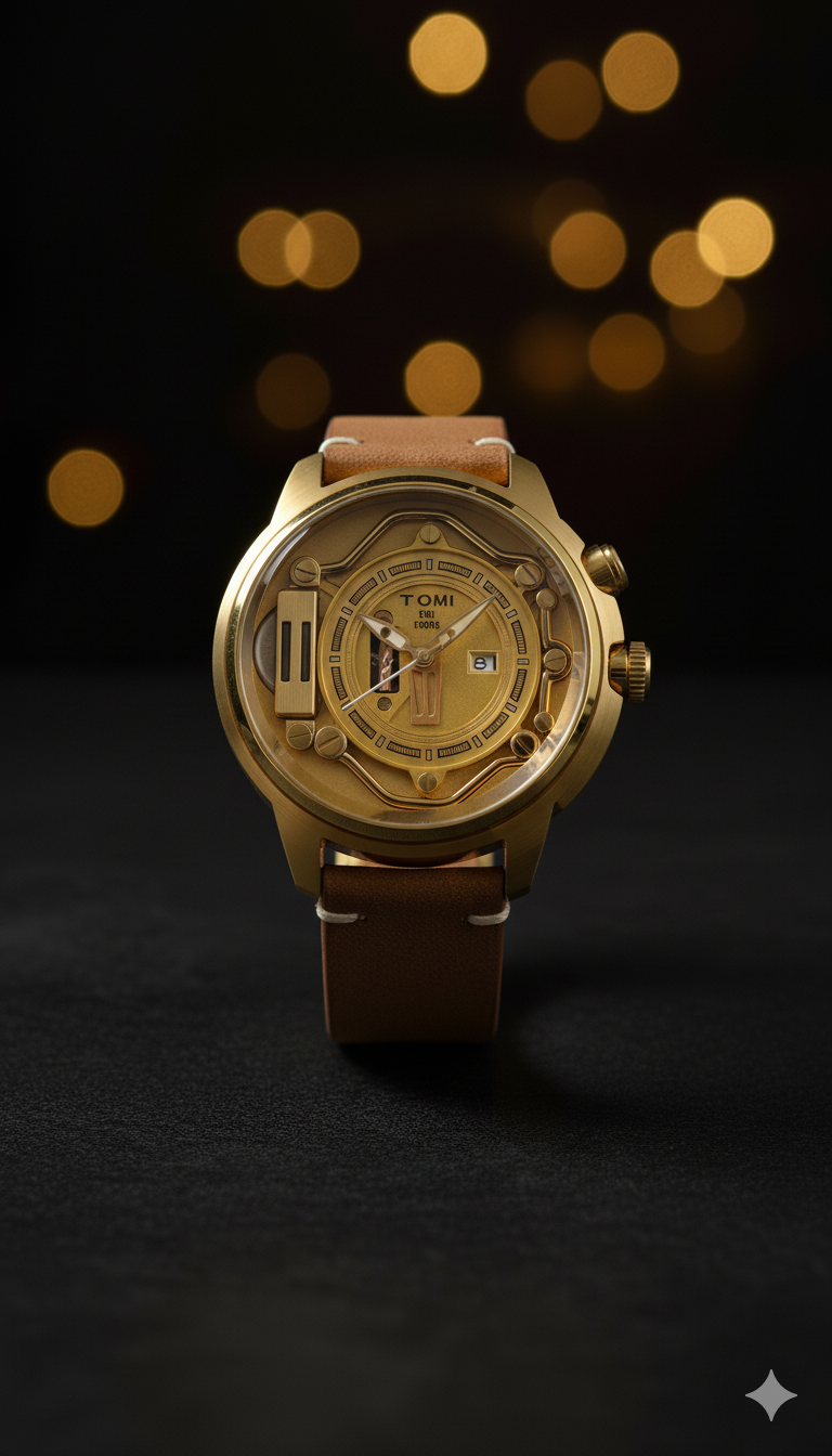 Tomi 1986 Golden Brown Watch