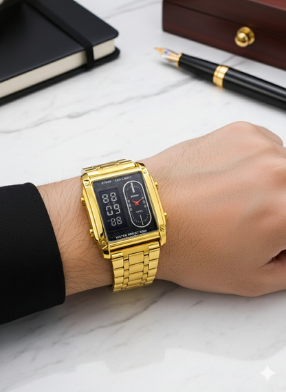 Skmei 1550 Golden &amp; Black Watch