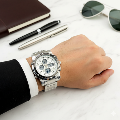 Tomi Silver &amp; White Wtach