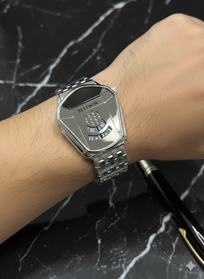 Bestwin Silver &amp; Black Watch