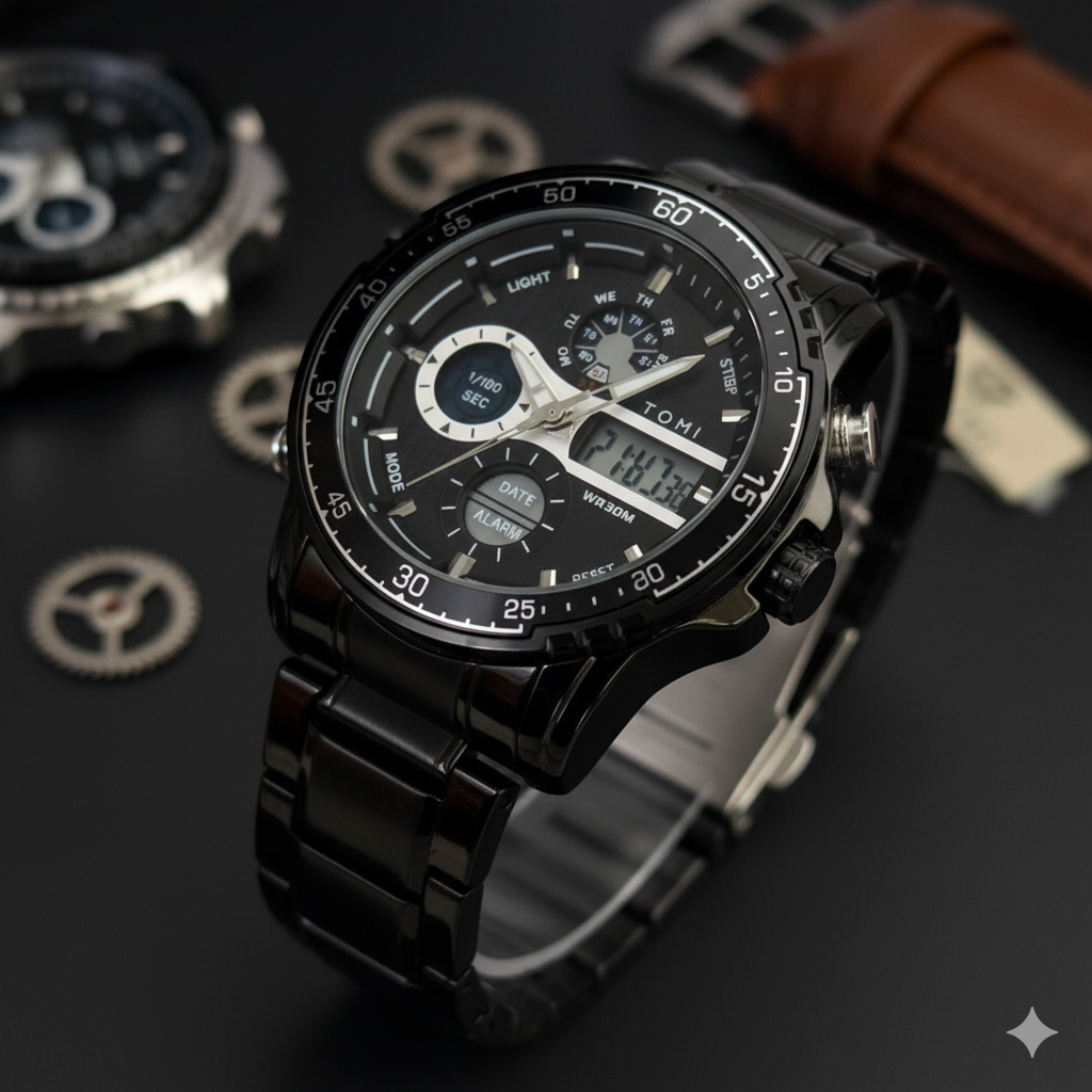 Tomi 1888 Full Black Sports Watch