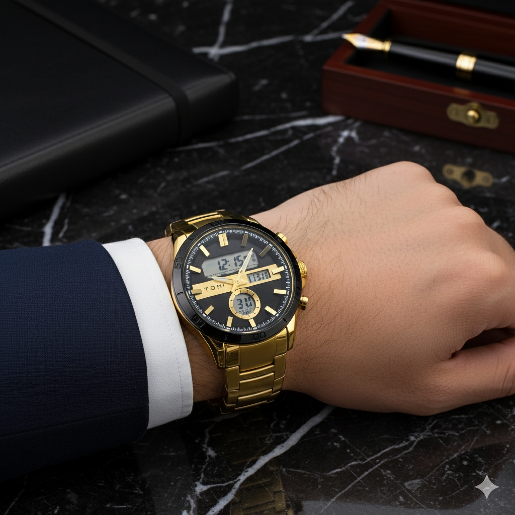 Tomi 1680 Two Tone Spotrts Watch