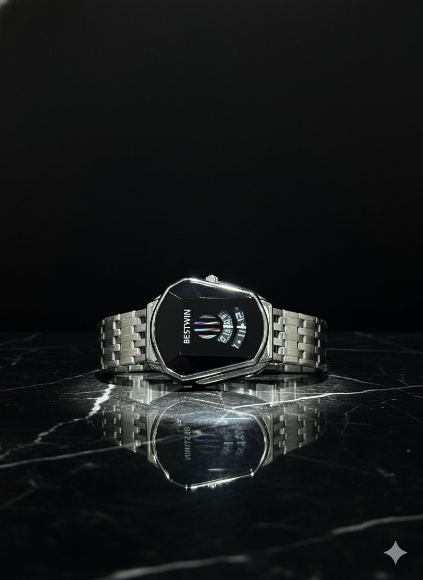 Bestwin Silver &amp; Black Watch