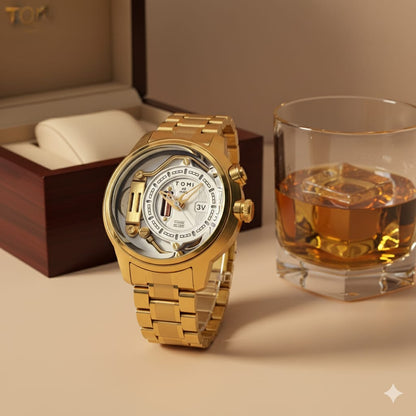 Tomi 1984 Golden &amp; White Watch