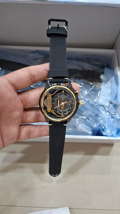 Tomi 1985 Black &amp; Golden Watch