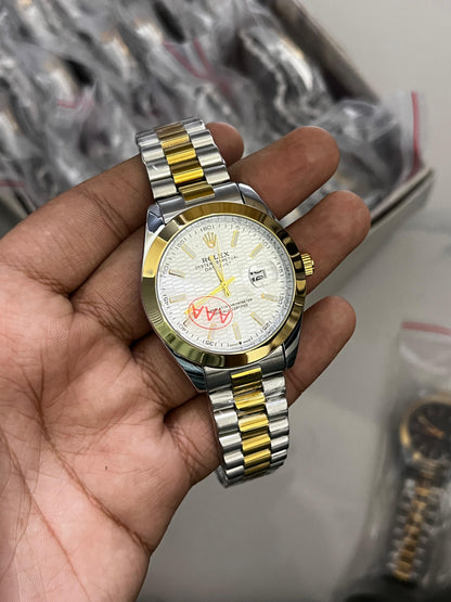 Rolex 1460 Golden, Silver &amp; White Watch