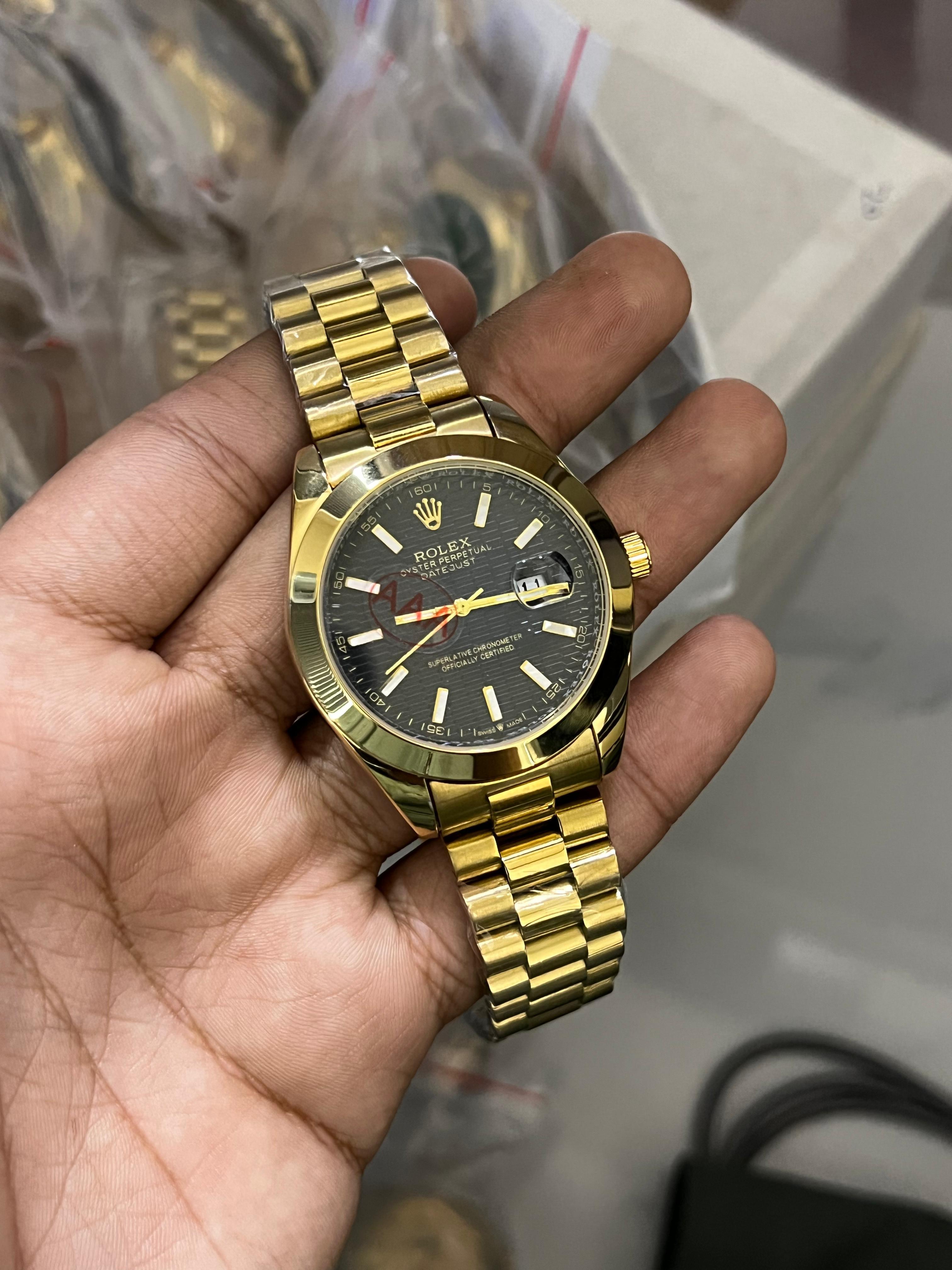 Rolex Golden &amp; Blue Watch