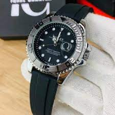 Rolex Rotating Dial Black &amp; Silver Watch